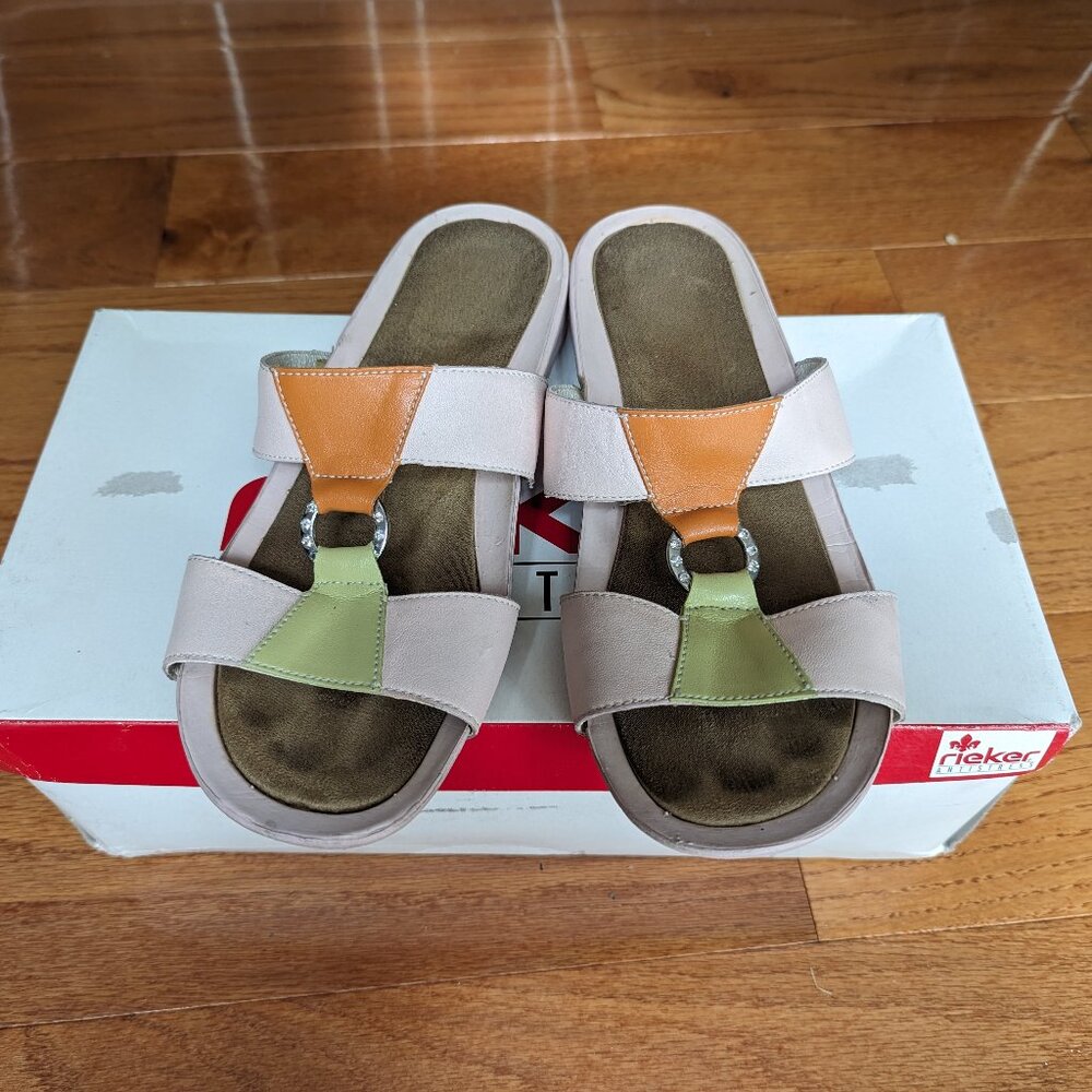 Rieker Antistress Sandals  Leather  EU Size 38 or US Size  7-7.5 - Picture 3 of 5